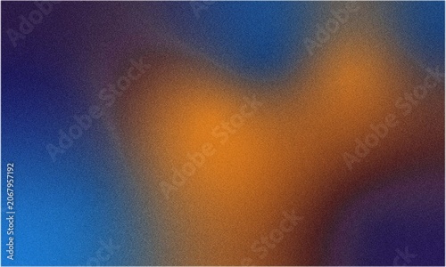 Abstract gradient background featuring a soft blend of deep blue and warm orange tones with a subtle grainy texture that creates a smooth cinematic atmosphere for modern digital artistic design projec
