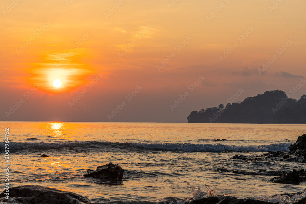 Obraz premium Various views of Radhanagar beach