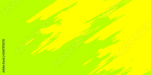 Bild auf Leinwand Abstract bright yellow and lime green background with dynamic brush strokes and