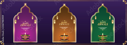 Happy Diwali invitation or promotion template with decorative elements, Deepawali or festival of light's promotion flyer for your design, can be used in Diwali promotion, social media post