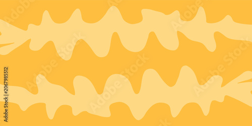 Abstract Yellow Wave Pattern Background With Organic Orange Stripes for Modern Graphic Design