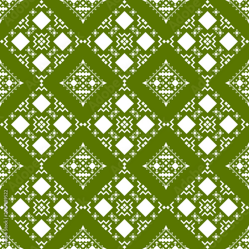 Fotografie Intricate seamless vector repeating mosaic pattern featuring an all-over dark ol