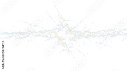 Foto Realistic broken glass crack transparent png overlay with shattered white and go