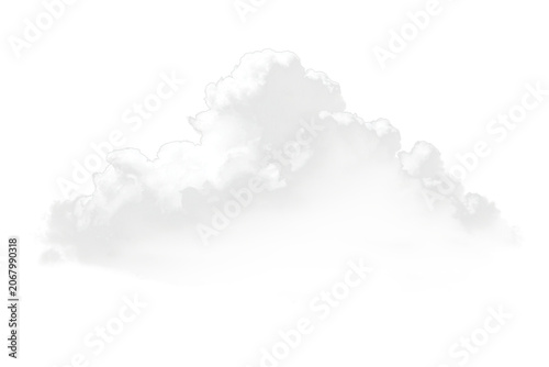 Εκτύπωση καμβά Transparent png of a white fluffy cumulus cloud isolated on transparent backgrou