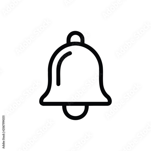 Simple Bell Notification Icon for Alerts and Reminders