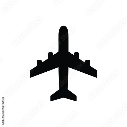 Airplane Icon: Travel Symbol for Flights and Transportation