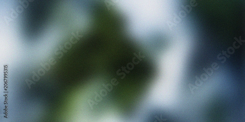 Quadro su tela Abstract Dark Green and Grey Grainy Background with Blurry Organic Shapes, Trend