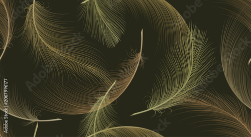 Falling bird feathers seaml...