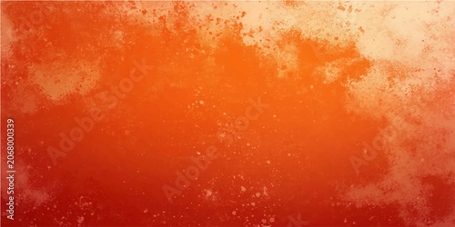 Obraz na plátně Bubbles and foam texture in vibrant orange liquid surface.