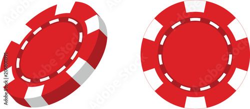 Cuadro en lienzo Red casino chips