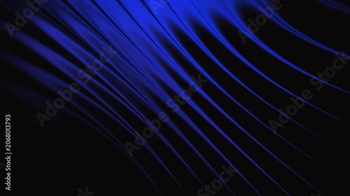 Cyclic 3D animation. Abstract minimalist loop background blue abstract background