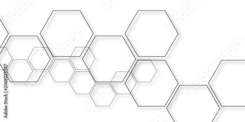 Photos Abstract geometric pattern composed of interconnected translucent and opaque hex