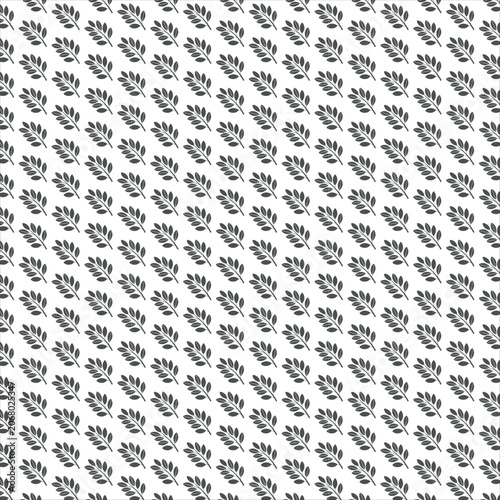 Seamless Minimal Botanical Leaf Pattern Background
