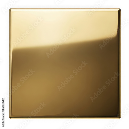 Golden shiny metal plate
