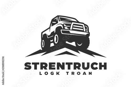 Fotografie Off-Road Expedition Vehicle Tackling a Difficult Hill Climb Vector Art