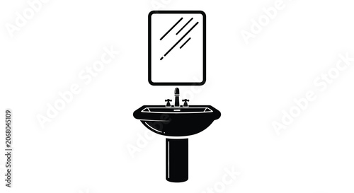 Bathroom Sink With Mirror Silhouette faucet washbasin