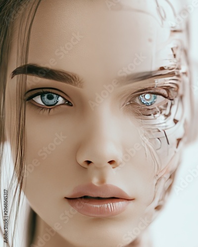 Cyborg Design Concept With Human Machine Interface