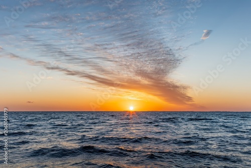 Photography sunset over the sea