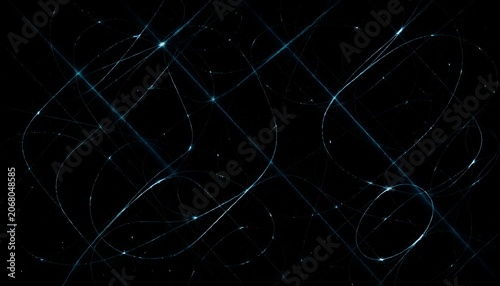 A futuristic and technological abstract image with blue glowing lines and sparks on a black background, evoking a sense of innovation and digital design