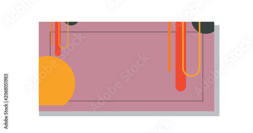 Cute doodle pattern background with abstract shapes and dots. Modern vector pattern for Banner, Flyer, Cover.