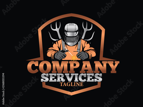 Illustration Vector Logo design for welding services