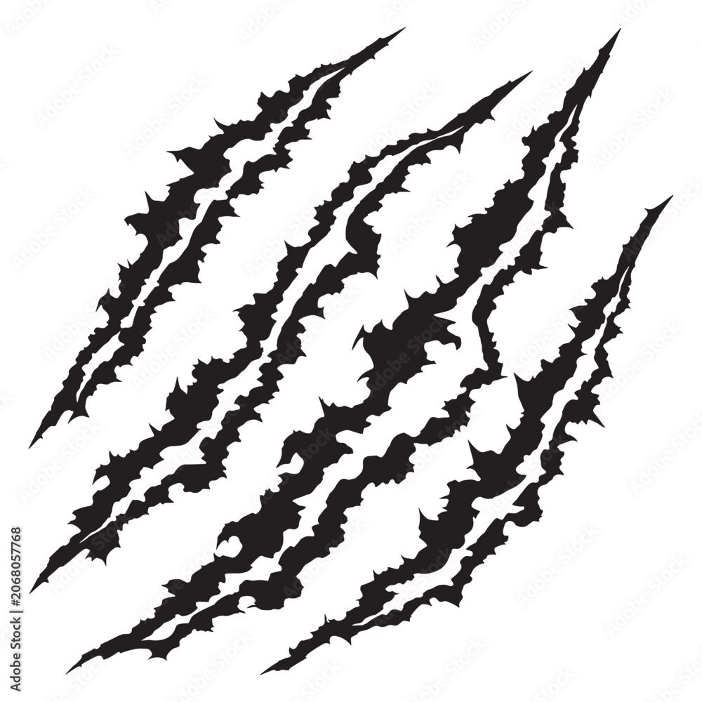 Obraz premium Jagged Claw Marks Illustration
