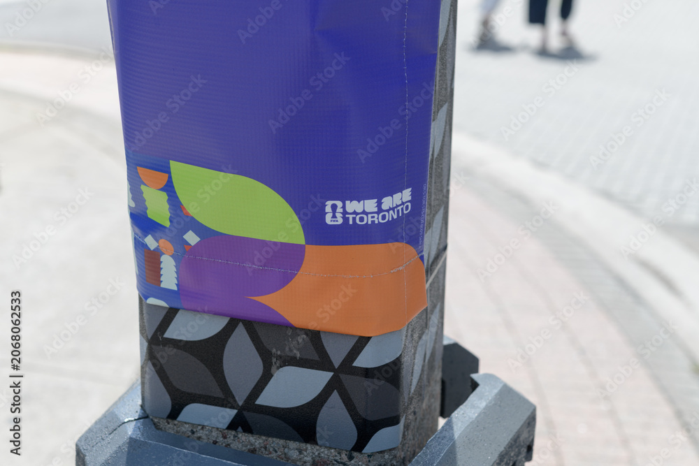 Naklejka premium tarp banner with Host City branding for FIFA World Cup international soccer / football tournament in Toronto, Canada