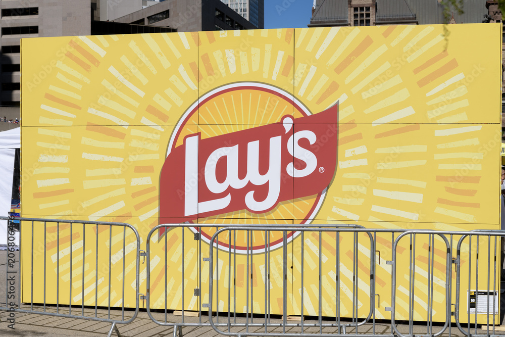 Obraz premium back side; PepsiCo, Lay’s Potato Chips brand public activation booth at Nathan Phillips Square during FIFA World Cup host city activities, Toronto