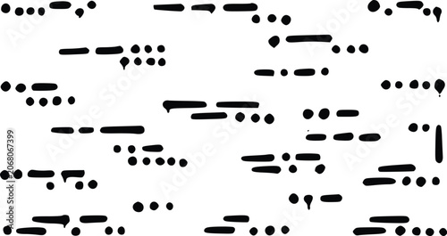 Bild auf Leinwand Black and white vector graphic illustration featuring an abstract pattern of dot