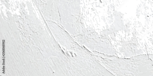 Abstract white paint texture with thick brush strokes on a canvas surface