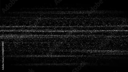 Black Background with Horizontal White Noise Streaks