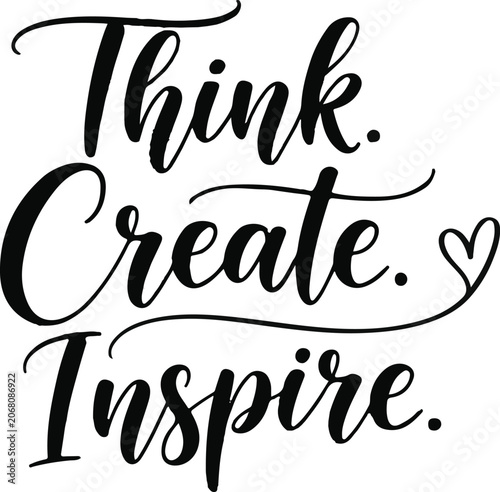 Inspirational quote typography with heart design