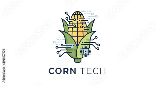 Corn Tech logo with digital circuit corn cob icon.