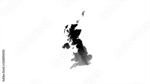 United Kigdom Black map stain video 4K