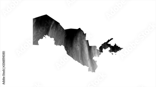 Uzbekistan Black map stain video 4K