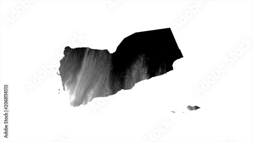 Yemen Black map stain video 4K