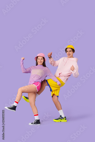 Beautiful young couple of h...