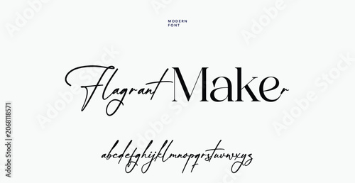 Elegant script logo for fragrance or perfume maker brand