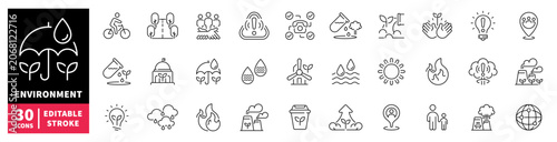 Foto Collection of environmental protection and sustainability icons