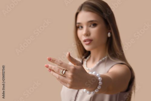 Fashionable young woman in ...