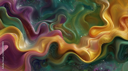 Colorful swirling abstract waves background