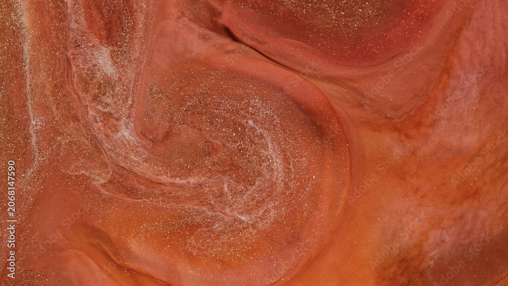 Fototapeta premium Alcohol ink spreads create colorful patterns in modern art with macro lens detail