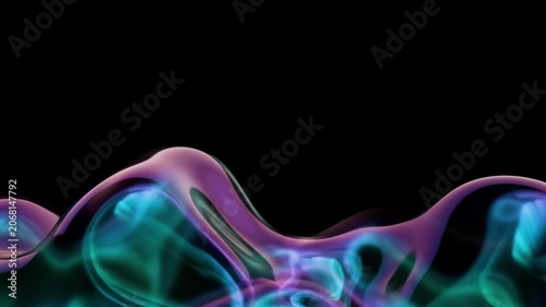 Colorful Soap Bubble. Transparent, shiny sphere of glass. Seamless loop
