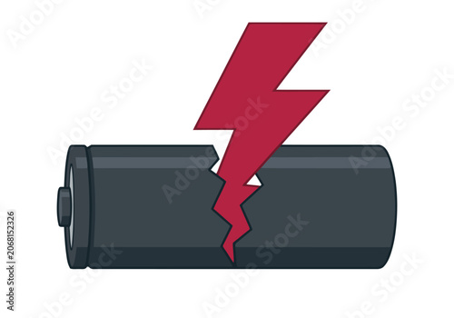 Foto dramatic illustration depicts a battery exploding under overload highlighting th