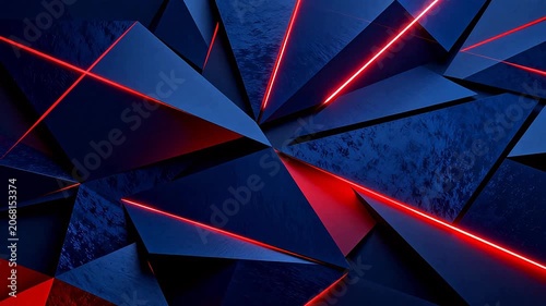 Abstract blue and red geometric pattern