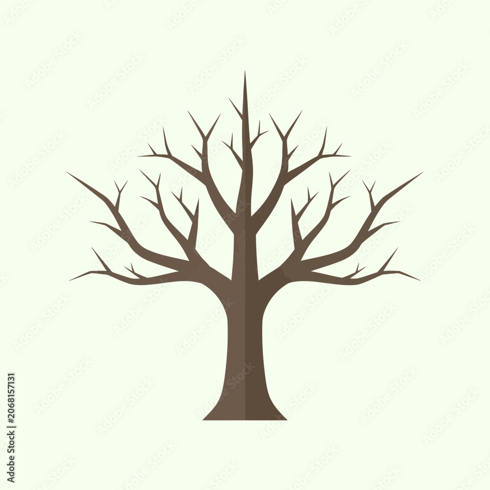 Fototapeta premium Bare Tree Silhouette - Winter Season