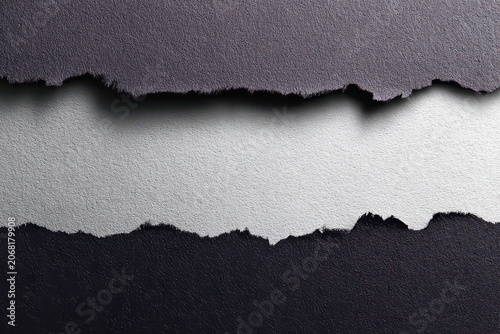 Dark Gray And Light Gray Abstract Background With Torn Glitter Paper Edges And Subtle Sparkle Effect