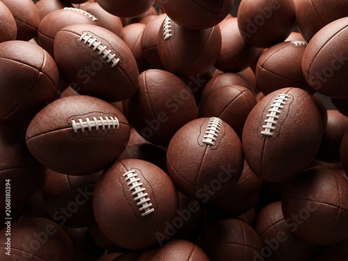 American Football Collection Stacked Together