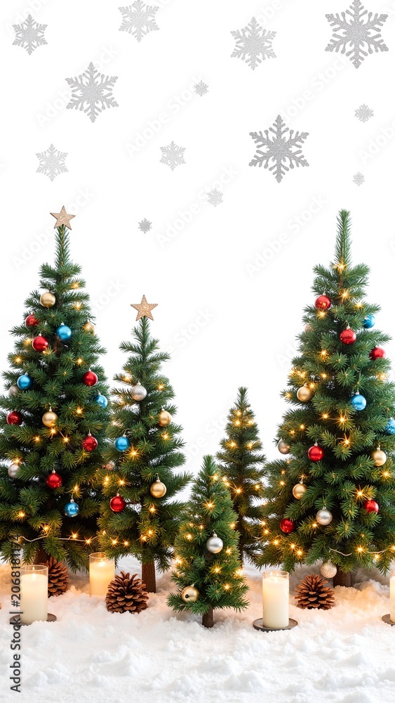 Naklejka premium Festive Christmas Pattern