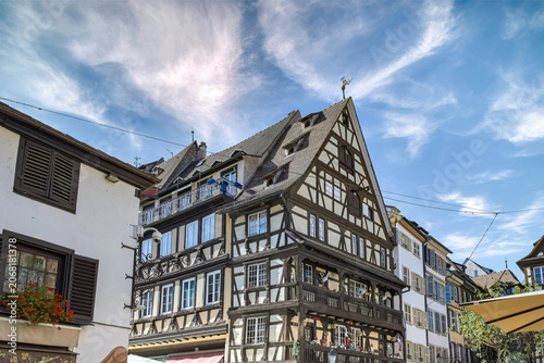 Strasbourg in France, half-timbered houses in the historic center
